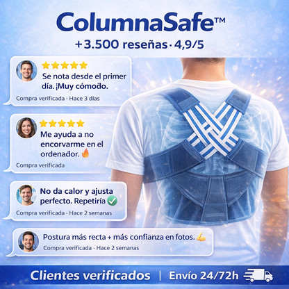 ColumnaSafe™ – Corrector de Postura